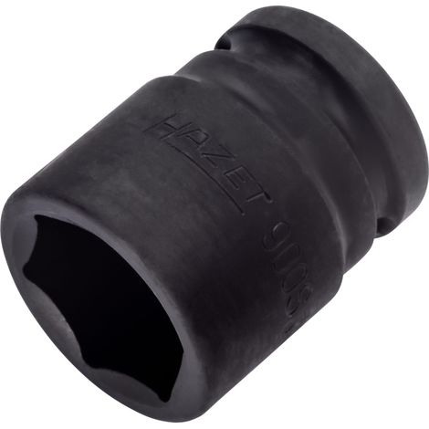 Hazet 900S-22 Inserto Chiave a Bussola per Avvitatori ad Impulso Esagonale, Nero, Attacco Quadro, Cavo, 12.5 mm 1/2 di Pollice (1/2)