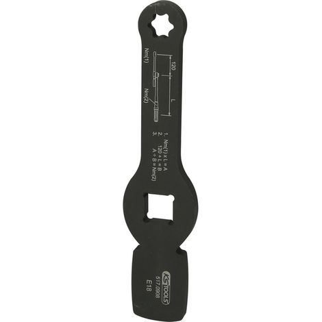KS Tools - Clé à frapper TORX® E 18 pour raccords d'étriers de frein - 517.0908