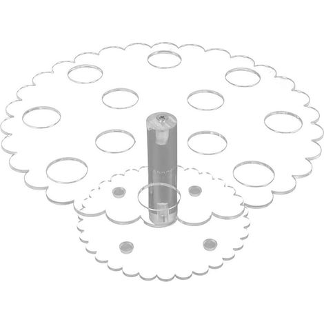 Support de cornet de crème glacée 12 emplacements pour rouleaux de sushi – Support en acrylique robuste pour buffet de mariage 26 cm de large (1/5)