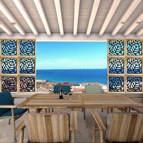 TROPICA - Moduli Decorativi in Legno e PVC - Colore: nero - Misura: 48x48 cm (1/4)