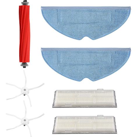 Kit d'accessoires pour aspirateur robot Roborock S7 S7 Plus T7S T7S Plus avec brosse latérale principale, lingettes de nettoyage et filtres HEPA (1/5)