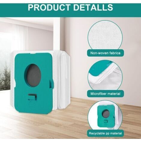 NALOOKAMIC 12 Pièces pour SAMSUNG BESPOKE VS20 Sacs à Poussière pour Aspirateur Kit, pour Samsung Accessoires pour Aspirateurs Remplacement Sacs à Poussière de Rechange, Sacs d'élimination la Saleté (1/4)
