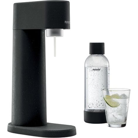 Mysoda Woody Sprudelmacher elegante schwarze