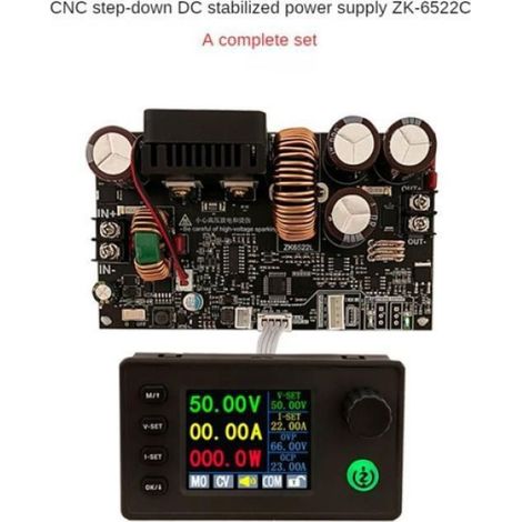Module Abaisseur DC - Tension Réglable 0-65 V - Courant Constant Jusqu'à 22 A - Puissance 1430 W - Écran Couleur 1,8 Pouces - Pour Applications CNC et Électronique (1/5)