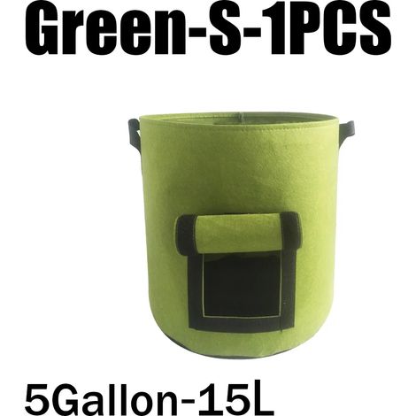 (Vert-S-1PC) 3 Styles Sacs de culture en feutre, tissu non tissé, pour pots de pommes de terre, serres et autres légumes, outils de culture verticale hydratants (1/4)