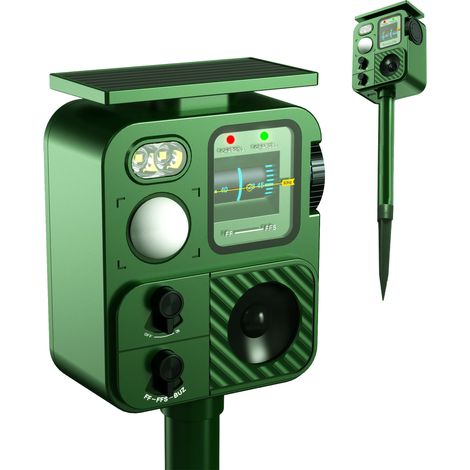 Répulsif Nuisibles FISHTEC Ultrasons Solaire Alarme (1/5)