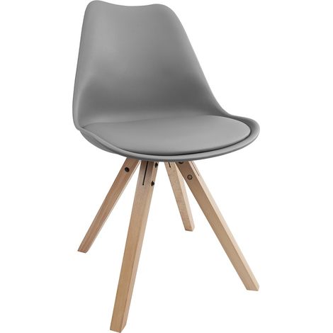 Lot de 4 chaises nordiques GRIS - T14 (1/4)