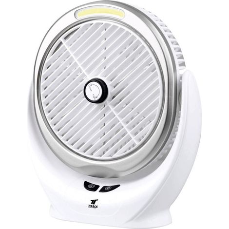 Ventilador Portatil con Luz LED Ventilador Recargable de 6\'\' Inclinación Ajustable 180° 23,8 x 20,5cm Carga USB Tipo C