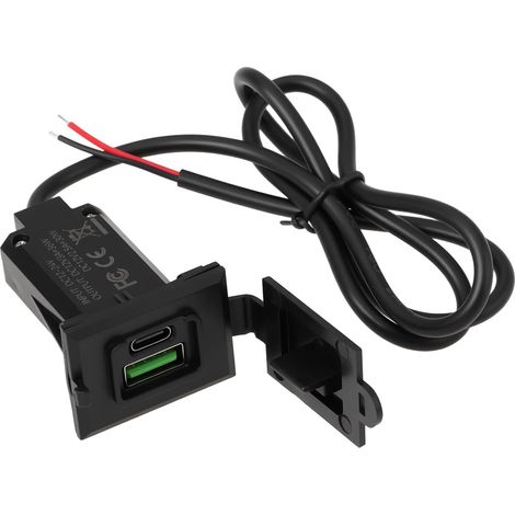 Dual Port USB Type-C Car Charger 36W Fast Charging 12/24V USB-A Port Compatible with QC3.0 USB-C Port Compatible with PD 30W (1/5)