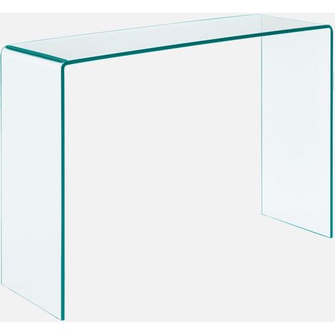 Consola de cristal, Glintz, templado, 110x35x75 cm
