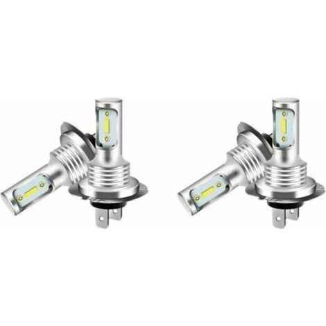 Ampoule Led H7 - 55 W - 8000 Lm - 6000 K - Pour Feux De Croisement Et Antibrouillard - Lot De 4 (1/4)