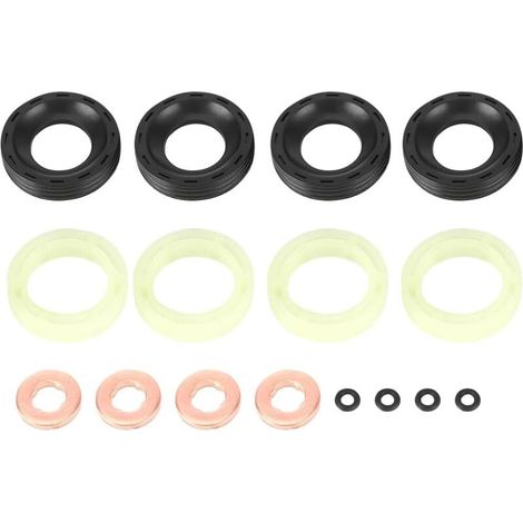 Joints Injecteurs Kit Rondelles Injection Carburant, Joints D'injecteur Haute Qualité Pour Injecteurs Carburant, Joints D'injecteur Pour Conditions Haute Température Et Pression(Noir) (1/5)