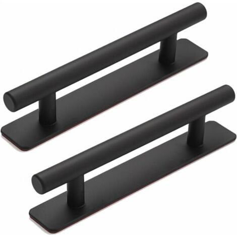 15 cm Poignée de porte autocollante à tube droit, 2 Pièces Poignée de Meuble en Alliage Aluminium poignée sans perforation pour porte de grange coulissante, fenêtres, armoires (1/4)