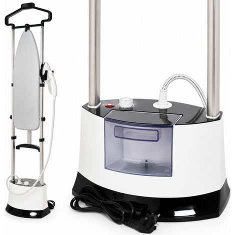 Defroisseur Vapeur Vertical: Defroisseur Vapeur Vertical 1400 W 6 Bar avec Planche Pliable Réservoir 1.6 L 12 Niveaux pour Chemises Rideaux Vêtements et Linge de Maison Familial (1/5)