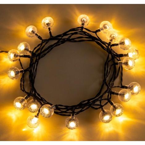 ORION91oficial® - Set x 3 Guirnalda LED Solar, Diámetro 20mm Luz Cálida 50 Luces 7 Metros IP65, Jardín, Iluminación Exterior- spaziOrion91