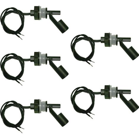 Lot de 5 Capteurs de Niveau deau, Interrupteur Flotteur Pour, Pompe Capteur Niveau eau Interrupteur De Niveau Automatique pour Aquarium de Piscine (1/5)