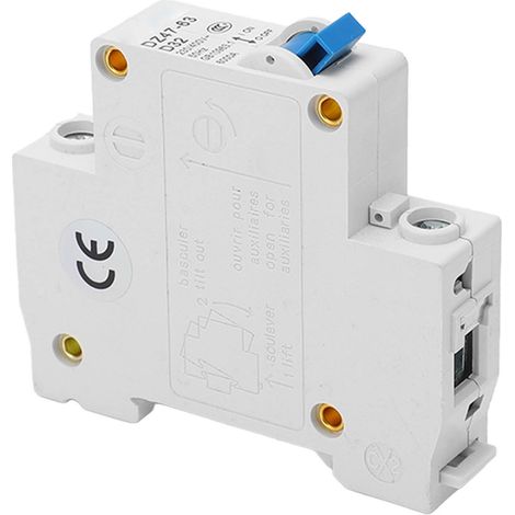 Disjoncteur miniature, sectionneur de courant, montage sur rail DIN, monophasé, 230 V/400 V, pouvoir de coupure de 32 A à 6 000 A (1/5)