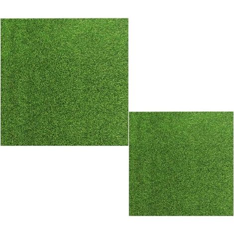 2 piezas Estera de Césped Artificial, 15CM x 15CM Césped de Jardín Realista Césped Artificial de Hadas Alfombra de Césped Garden Micro Grass para Decoración de Casa Muñecas Ornamento Jardín (1/4)