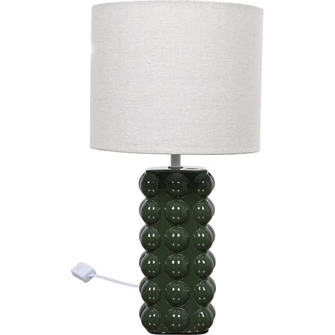 Lampe à Poser en Céramique "Luna" 40cm Vert (1/4)