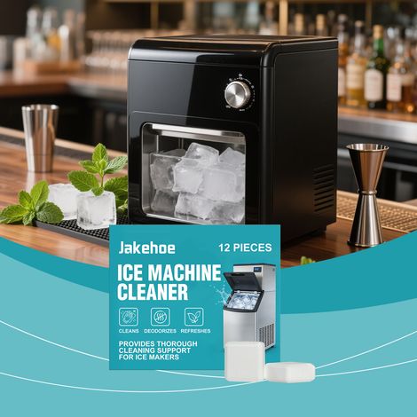 Lingettes nettoyantes pour machines à glaçons - Lingettes nettoyantes portables pour un usage quotidien à domicile, pour le nettoyage et l'élimination des taches des machines à glaçons - 12 PIÈCES --  (1/5)