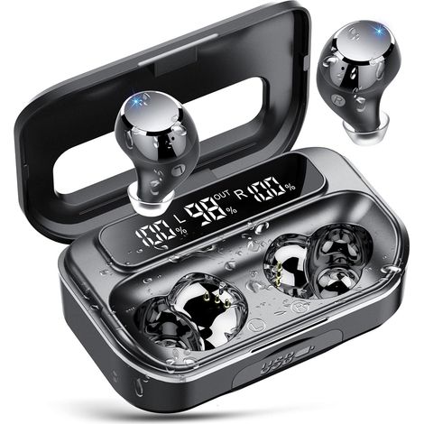Casque Bluetooth Q26, véritable sans fil, batterie ultra longue durée, grande capacité, intra-auriculaire, qualité sportivenoir (1/5)