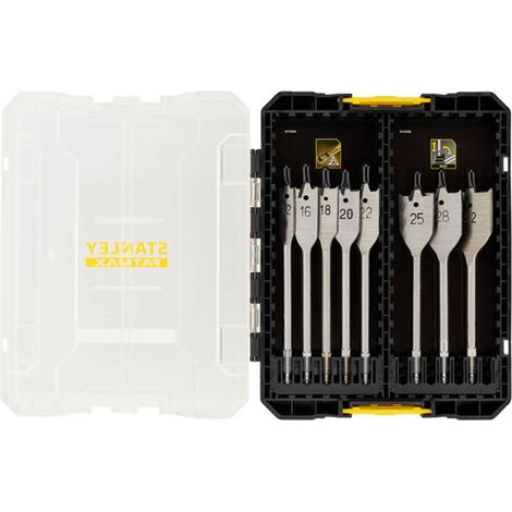 Stanley - Juego de 8 brocas planas para madera STA88556-XJ (1/2)