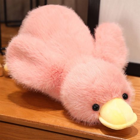 Oie Peluche - 35,5 Pouces - Rembourrage Coton - Douceur Longue Fourrure - Coussin Décoratif et Compagnon Réconfortant - 1 Pièce (1/5)