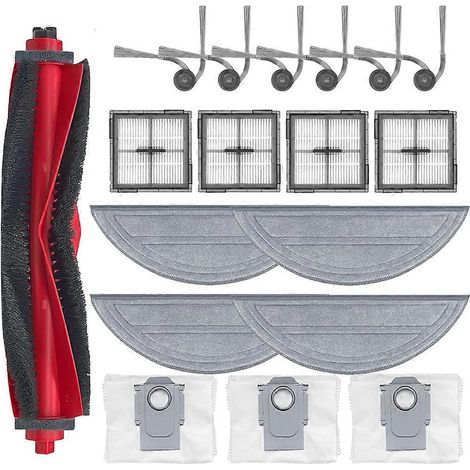 18 pièces de rechange pour aspirateur Roborock Q10 S5/Q10 S5+/Q10 X5/Q10 X5+ : brosse principale, filtre, sac à poussière (1/5)