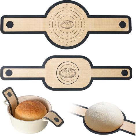 Set of 2 Non-Stick Silicone Baking Mats with Long Handles (1/5)