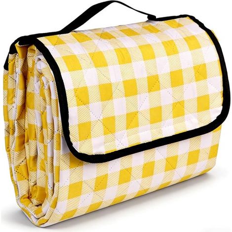 Couverture de pique-nique extra-large (200 x 200 cm) pour une utilisation en extérieur, couverture de plage, épaisse, imperméable, tapis de camping pour le camping, la randonnée et le parc, portable (1/5)