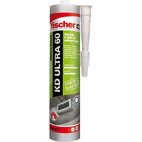 FISCHER Silicone Adesivo Sigillante KD Ultra 60 Bianco (1/4)
