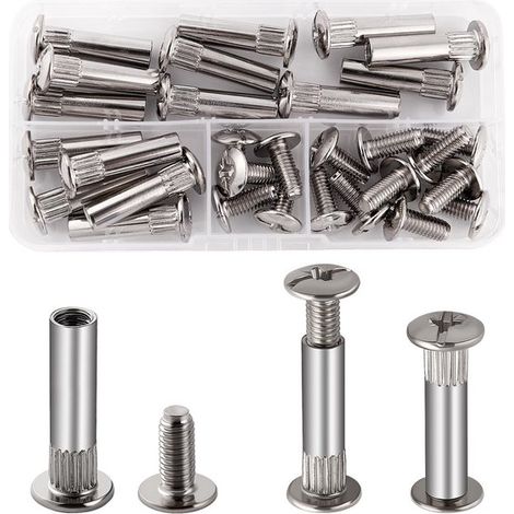 Möbelbefestigungsschrauben und -bolzen, 15er-Packung - Φ8 - M6 - geeignet für 31-40 mm dicke Platten. (1/5)