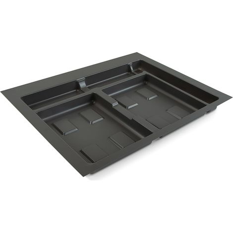 Base pour tiroirs de cuisine Recycle, 2 compartiments, module 700mm, Plastique Gris antracite (1/5)