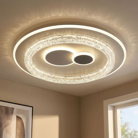 LED Deckenlampe Deckenleuchte Wohnzimmerlampe CCT Memory Weiß Metall H 6 cm