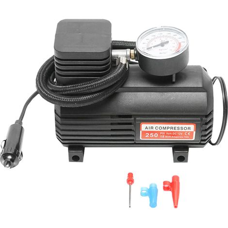 Compressore per auto 12V/10A, alimentato dalla presa accendisigari, pressione massima 18 Bar Breckner Germany