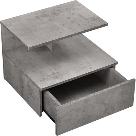 Comodino pensile con cassetto portaoggetti 40 cm grigio 030000826