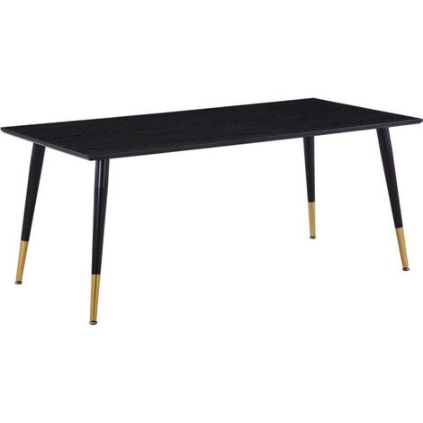 Table à Manger Design "Dipp" 180cm Noir & Or (1/5)