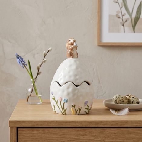 Bunny On Easter Egg Jar (1/2)