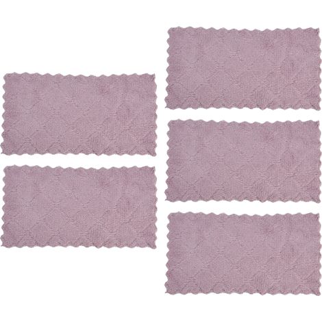 Chiffon Microfibre - Éponge Absorbante En Corail - Pour Cuisine Et Ménage - Lot De 5 (1/5)