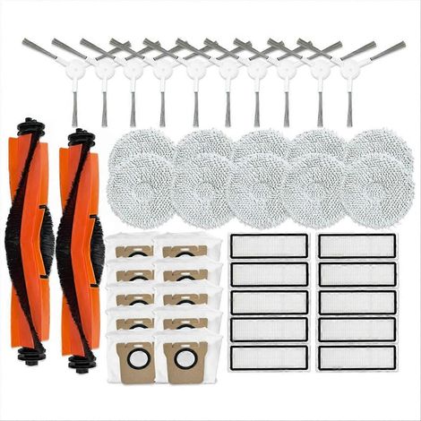 Set aus 2 Seitenbürsten + Filtern + Staubbeutel für Omni 2 Saugroboter, Modelle C102CN/B101CN, kompatible Ersatzteile, Wartungszubehör, komplettes Reinigungsset. (1/5)