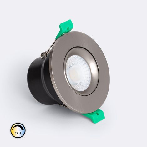 LED Downlight Einbaustrahler 8W Rund Dimmbar IP65 Ausschnitt Ø65 mm CCT Wählbar RF90 Solid Design Einstellbar Chrom Wählbar (Warm-Neutral)