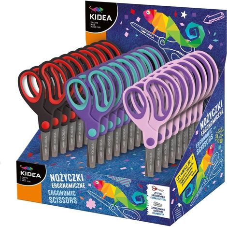 Forbici ergonomiche A (24 pz) kidea