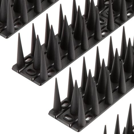 Taubenabwehr Spikes Taubenschreck pour terrasse, balcon, rebord de fenêtre et clôture 1,9 m noir durable (1/4)
