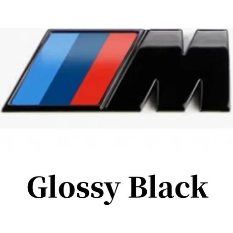 (Noir brillant, 5,5 x 2 cm) - Autocollant logo M pour aile latérale, coffre arrière et aile de voiture en ABS, compatible avec BMW M M3 M5 M6 X3 E46 E36 E34 X6 G20 G30 E90 F30 G20 Accessoires (1/5)