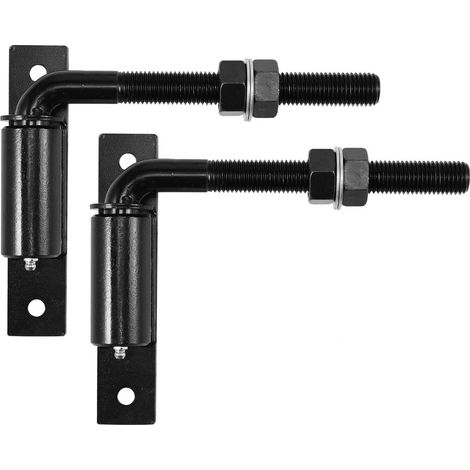 J Bolt Lot de 2 charnières de portail robustes avec base de trou pour portail en bois et en fer jusqu'à 500 kg, charnière à roulement à billes lubrifiée (type 1,9 cm) (1/5)