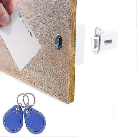Serrure électronique invisible pour armoire, serrure cachée, serrure RFID à monter soi-même LAT-CH pour armoire, tiroir ou placard en bois A (1/5)