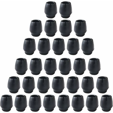 Silikon-Tisch- und Stuhlfüße mit Anti-Rutsch-Funktion, 32 Stück Stuhlkappen, Stuhlbeinschoner für runde Möbelbeine, Schwarz (12-16 mm)