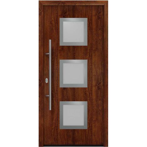 Hörmann Ecostar Haustür "ISOPRO IP 810S", dark oak, 110 x 210 cm (B x H), DIN Links