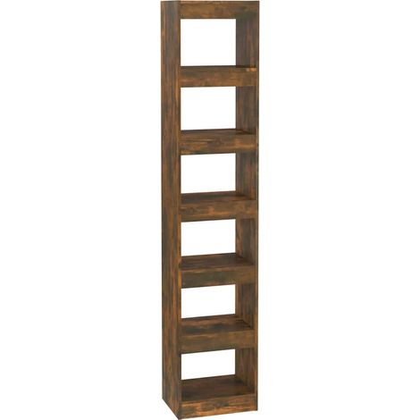 Maison Exclusive - Bücherregal/Raumteiler Räuchereiche 40x30x198 (1/5)