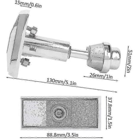 Verrou pour distributeur automatique, verrou de sécurité universel en alliage de zinc avec clé pour coffre-fort, distributeur automatique de boissons et de snacks (argenté) (1 pièce) Z (1/2)